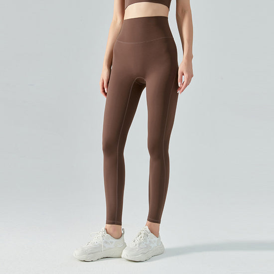 Nude Feel High Waist Belly Contracting Yoga Pants Double-sided Brushed Fitness
