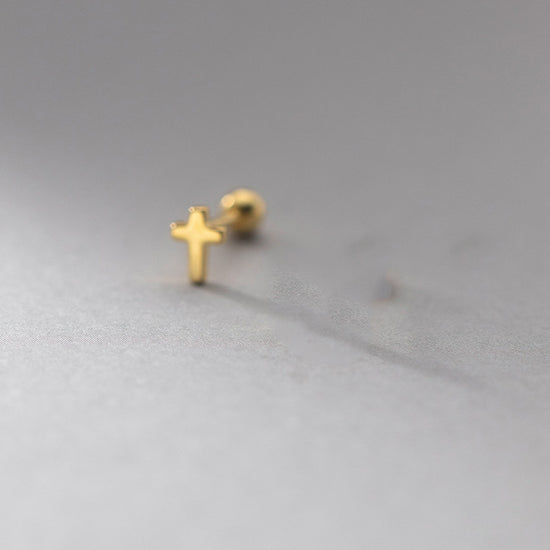S925 Sterling Silver Stud Cross For Women
