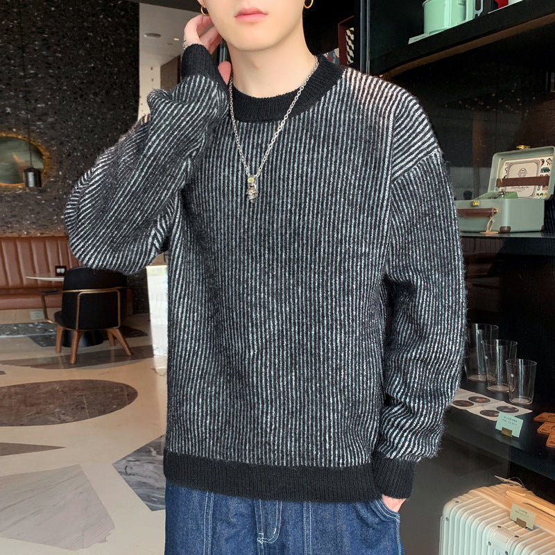 Sweater Men's Loose Round Neck Pullover Sweater