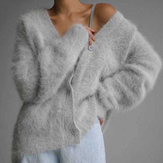 Loose V-neck Cardigan Fall Winter For Women