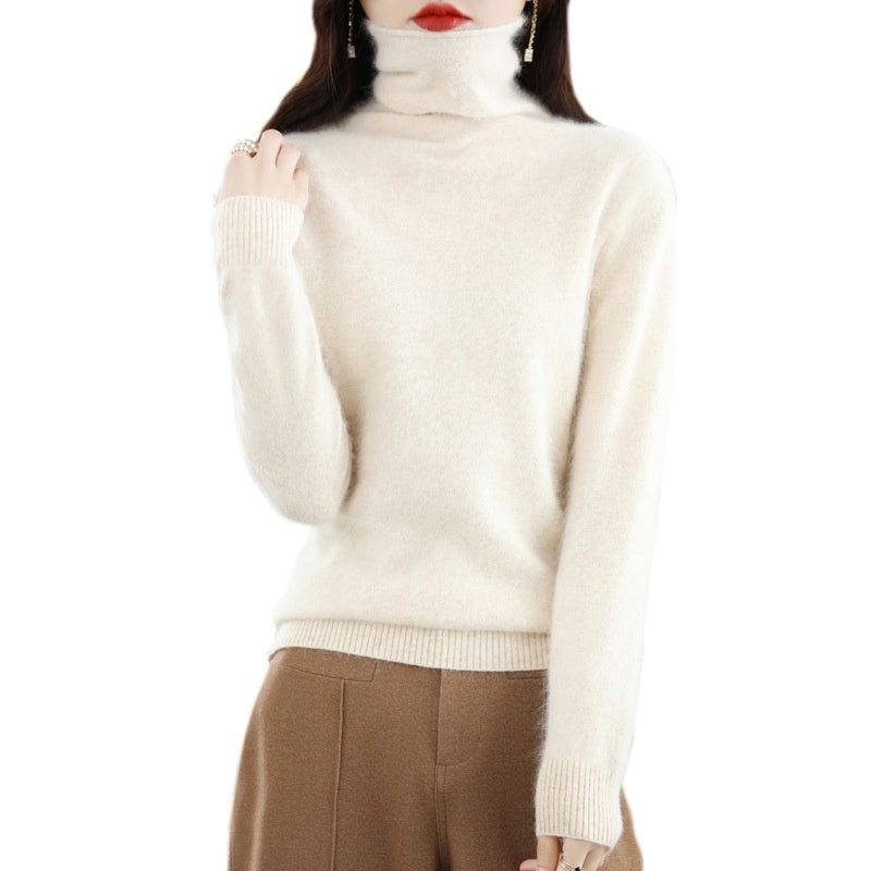 Pullover Short Mink Wool Knitted Sweater Bottoming Shirt