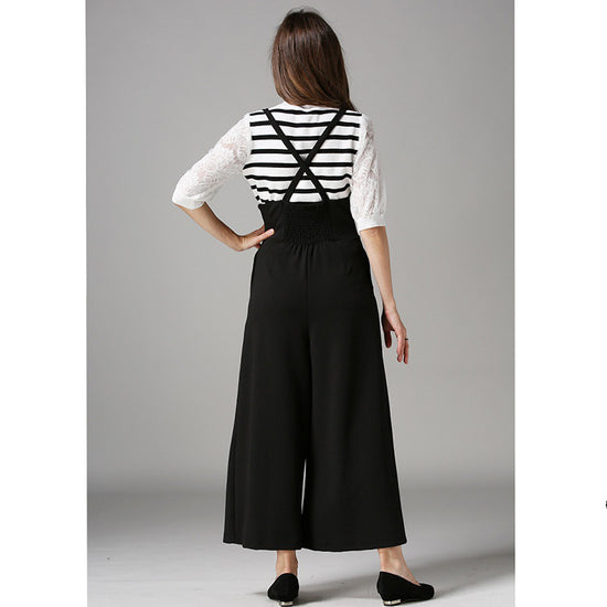 Long String High Waistband Wide Leg Pants