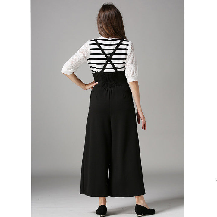 Long String High Waistband Wide Leg Pants