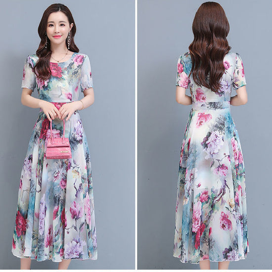Elegant Floral Fashion Dress Women's Summer Fashion