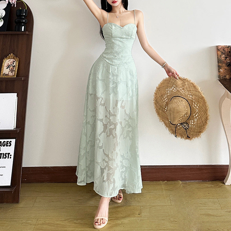 Women's Clothing Backless Seaside Vacation Spaghetti Straps Dress