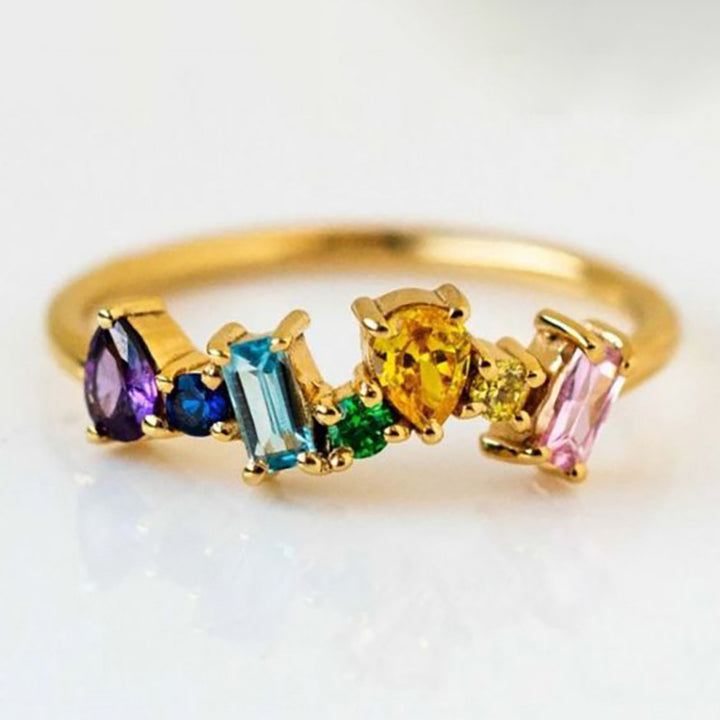 Geometry Pattern Style High-grade Temperament Index Finger Ring