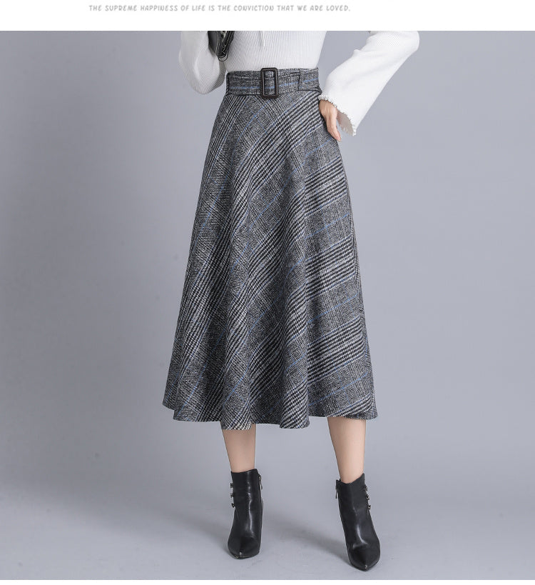 Ladies retro woolen skirt