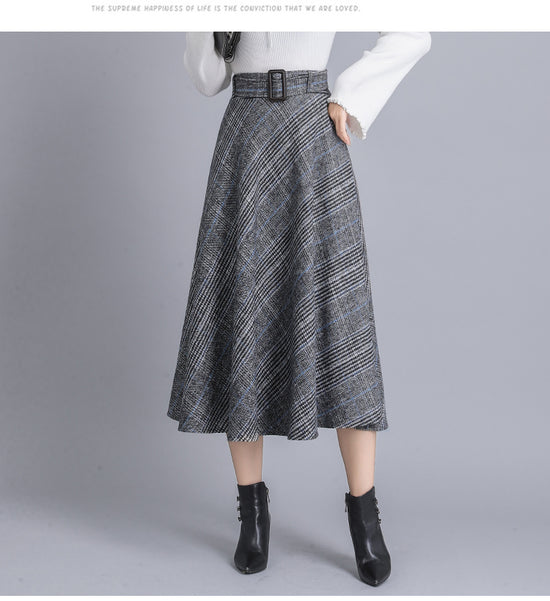 Ladies retro woolen skirt