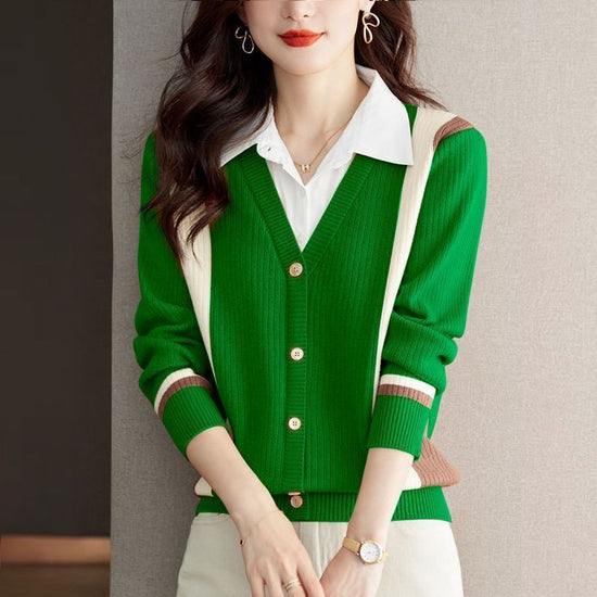 Women's Fashion Casual Multicolor Top Bottoming Shirt