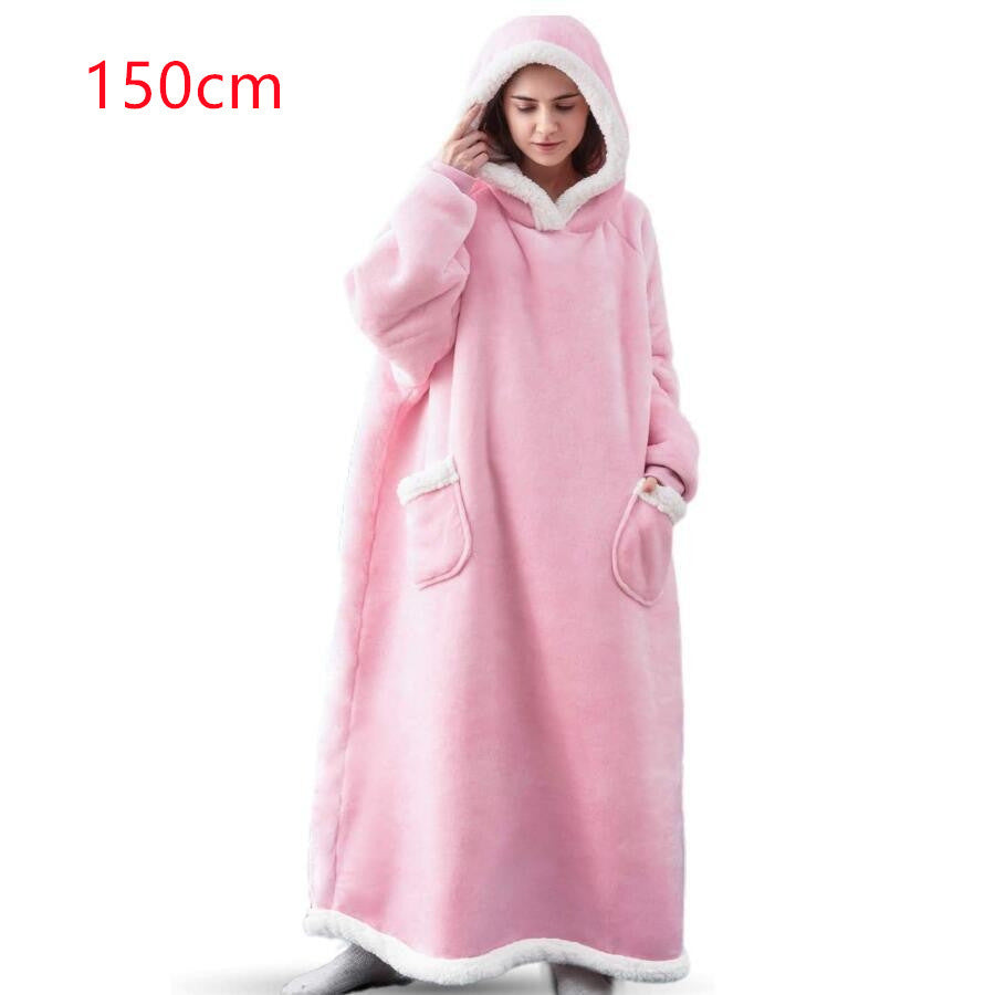 Winter TV Hoodie Blanket Winter Warm Home Clothes Women Men