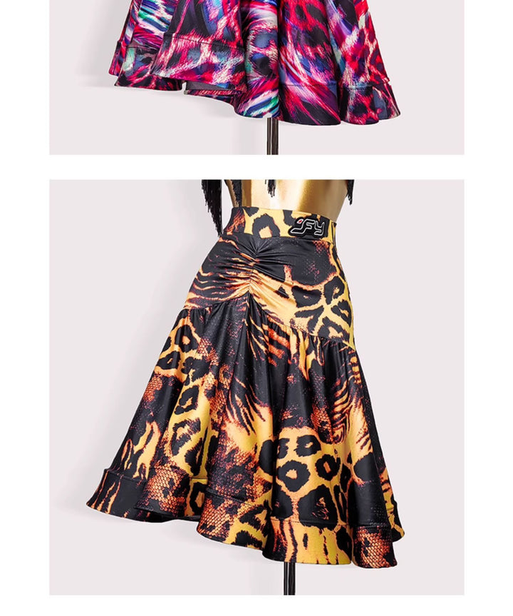 Women's Latin Dance Training Dress Skirt