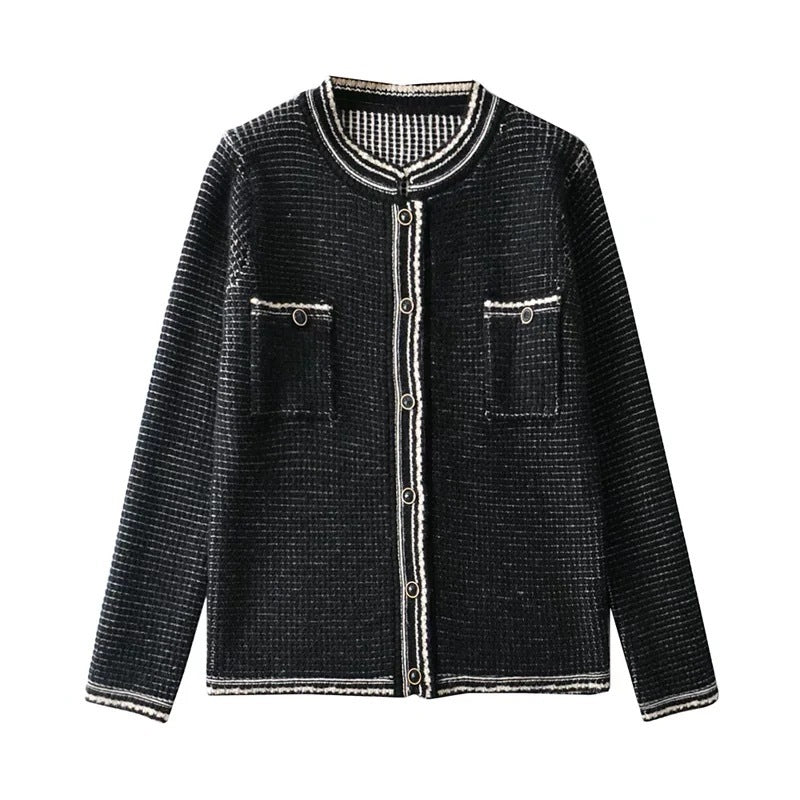 Temperament Commuter Ladies Style Fleece Knit Cardigan