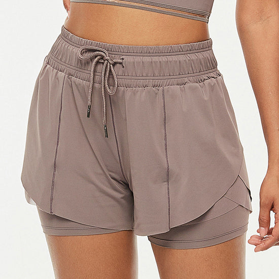 Fake Two-piece Fitness Shorts Anti-empty Running Yoga Shorts