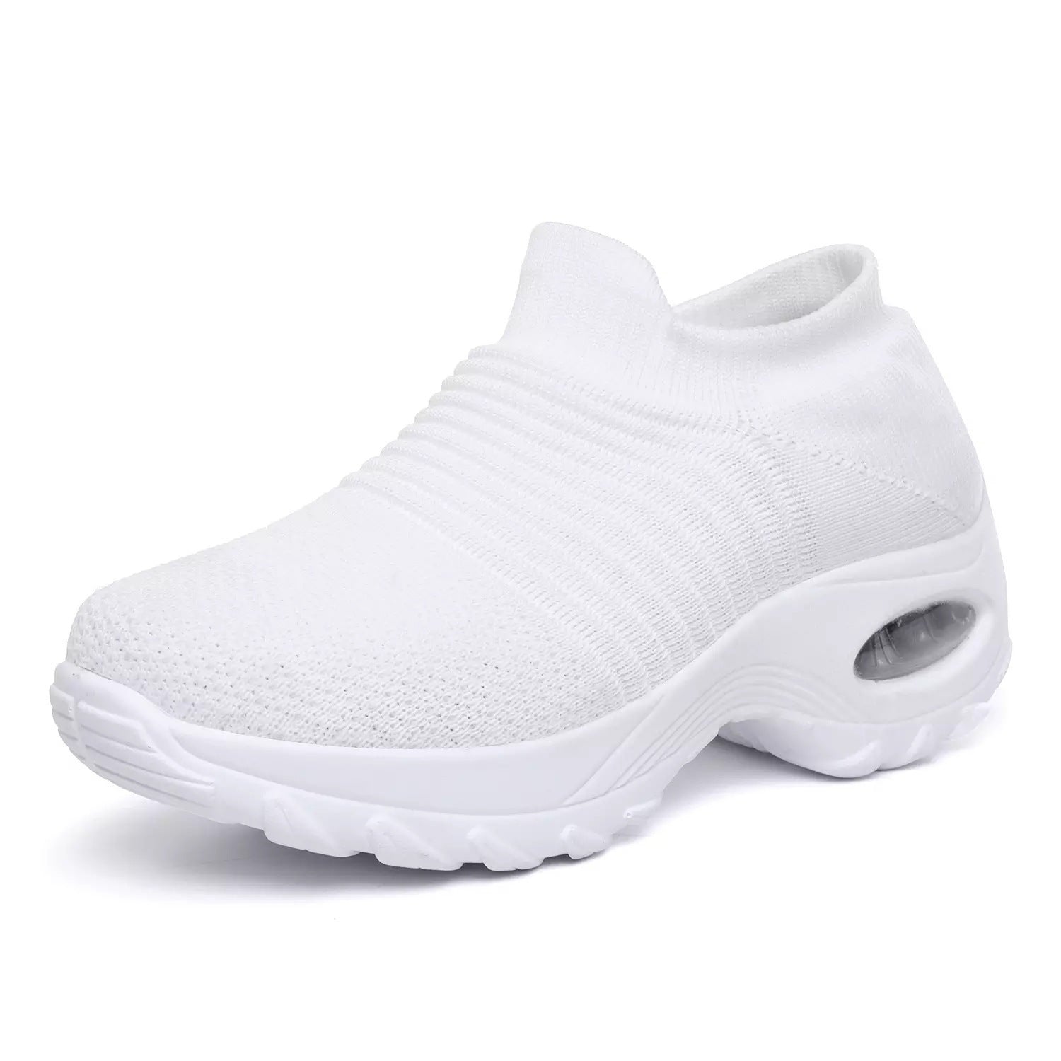 Wedge heel plus size knitted air cushion shoes