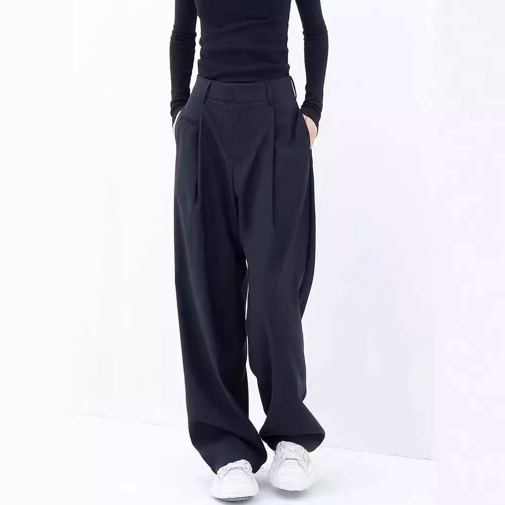 Design Drape Wide-leg Casual Pants Straight-leg Pants