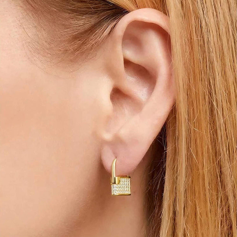 Lock Design Sense Earrings Fashion