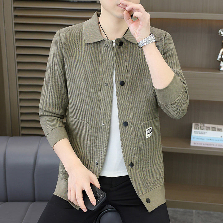 Fashion Lapel Sweater Casual Knitwear