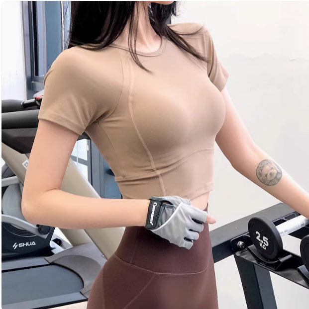 Nude Feel Yoga Clothes Women's Summer Sports Top