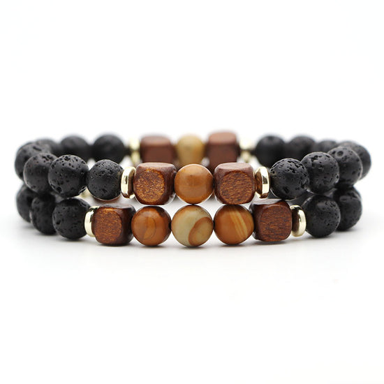 New jewelry bracelet lava volcanic stone tiger's eye bracelet