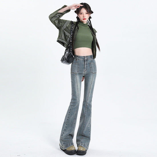 Vintage Vibe Patchwork Skinny Jeans