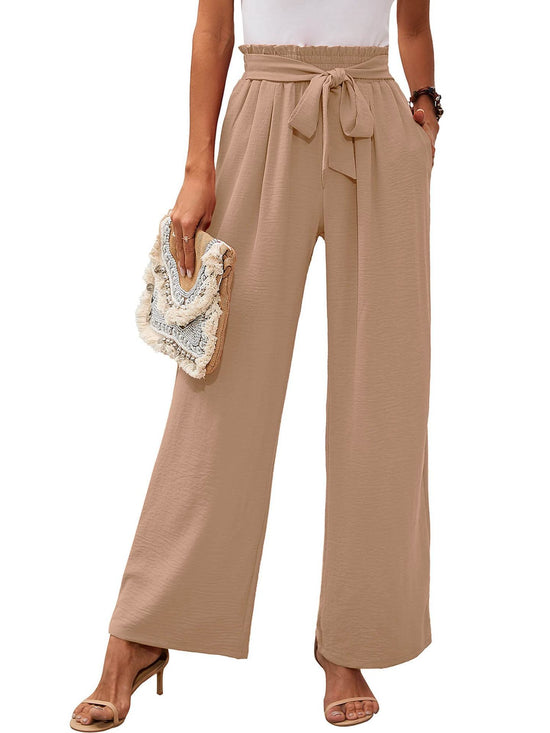 Knotted Commuter Wide Leg Pants Casual