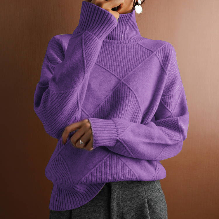 Loose High Collar Warm Sweater Women