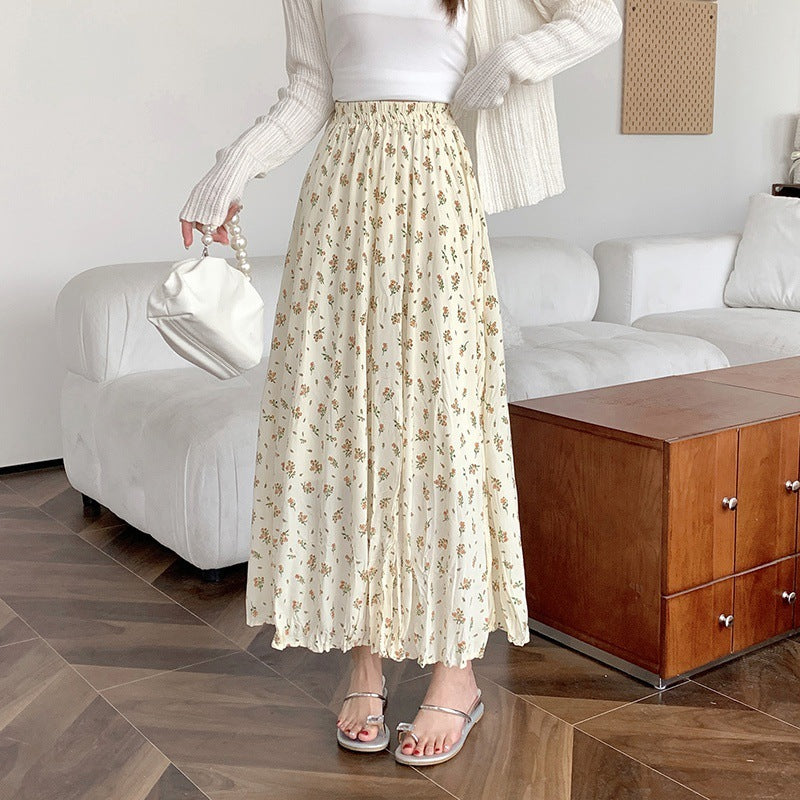 Summer Women's Floral Pleated Skirt