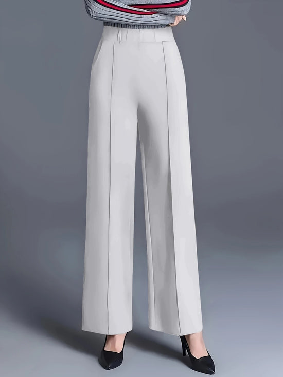 Women's Solid Color Straight Casual Pants