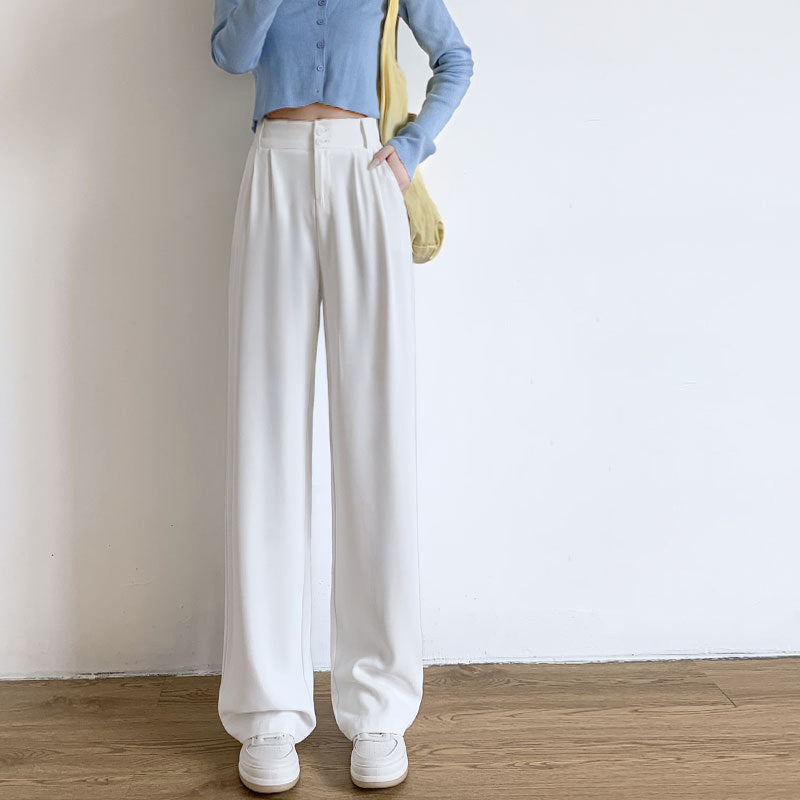 High-grade Straight Trend Draping Design Pants