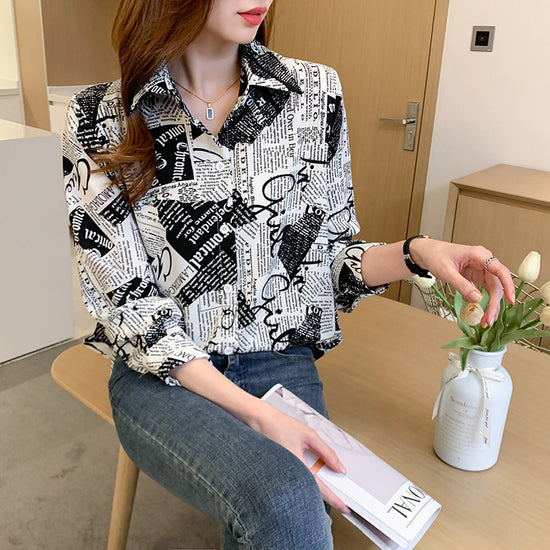 New Style Long-sleeved Top With POLO Collar