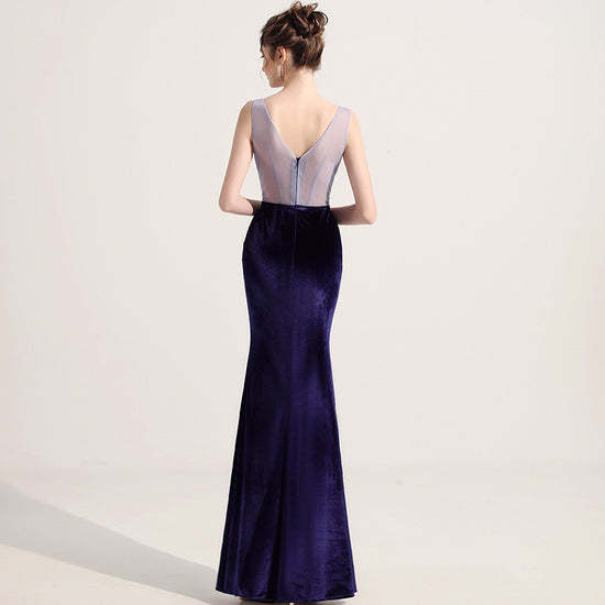Women's Nightclub Deep V-neck Low Cut Evening Dress