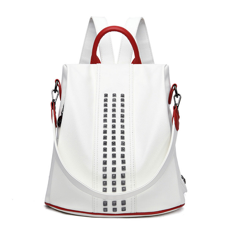 Single Shoulder Bag Multi-purpose Travel Backpack Female Bag New Style Backpack Personalized Punk Handbag