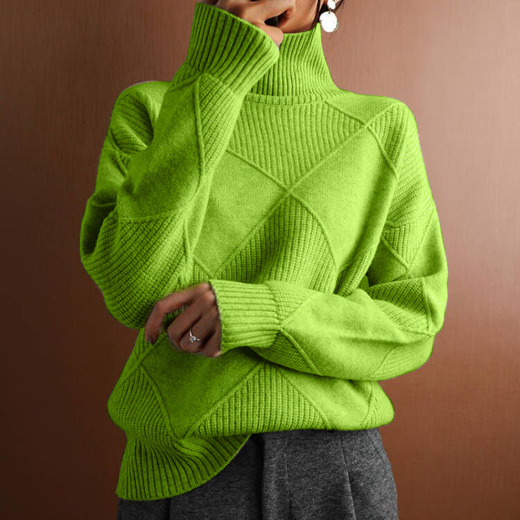 Loose High Collar Warm Sweater Women