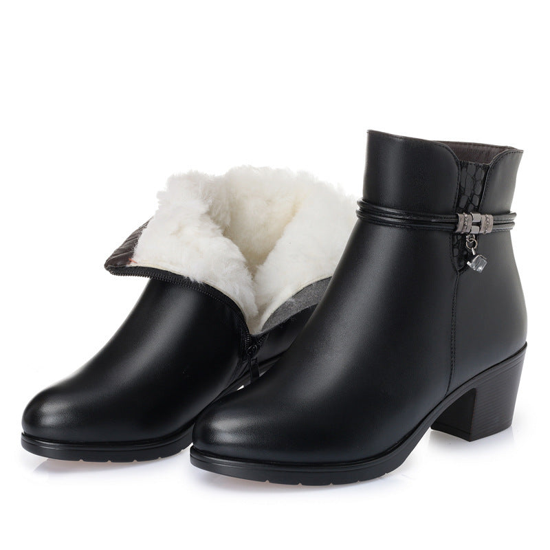 Thick heel boots