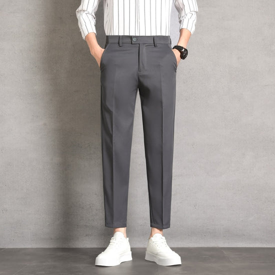 Men's High-waisted Trousers Draping Spring And Autumn High-grade Straight Pants