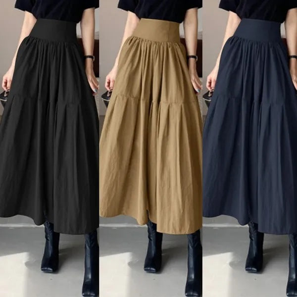 Women's Elastic Waist Fashion Pleated Loose Dress
