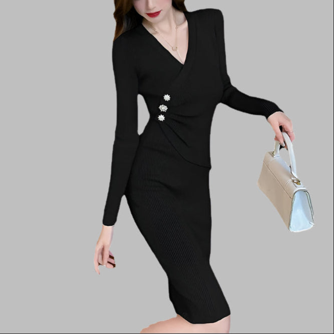French Base Knitted Dress Bag Hip Hit End