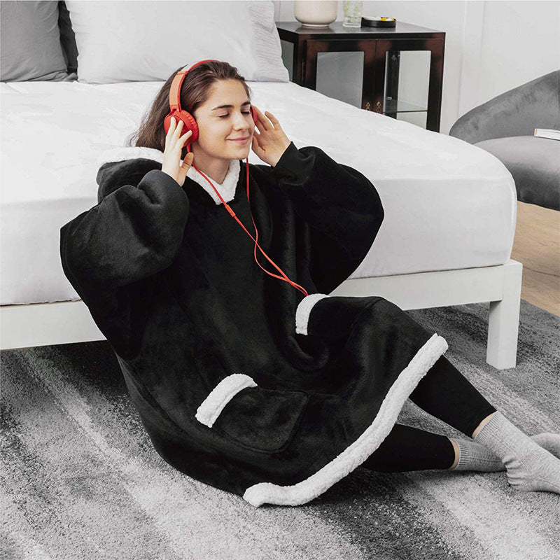 Winter TV Hoodie Blanket Winter Warm Home Clothes Women Men