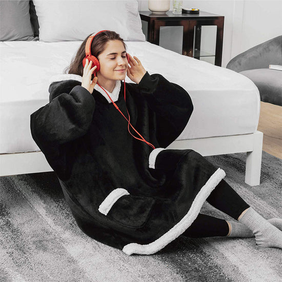 Winter TV Hoodie Blanket Winter Warm Home Clothes Women Men