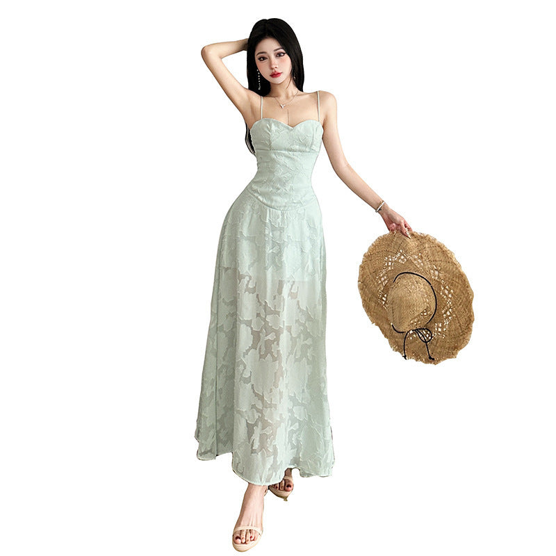 Women's Clothing Backless Seaside Vacation Spaghetti Straps Dress