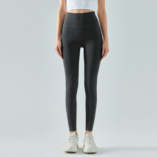 Nude Feel High Waist Belly Contracting Yoga Pants Double-sided Brushed Fitness