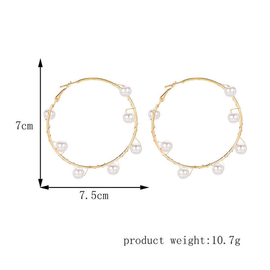 European And American New Sweet And Exaggerated Earrings Female Retro