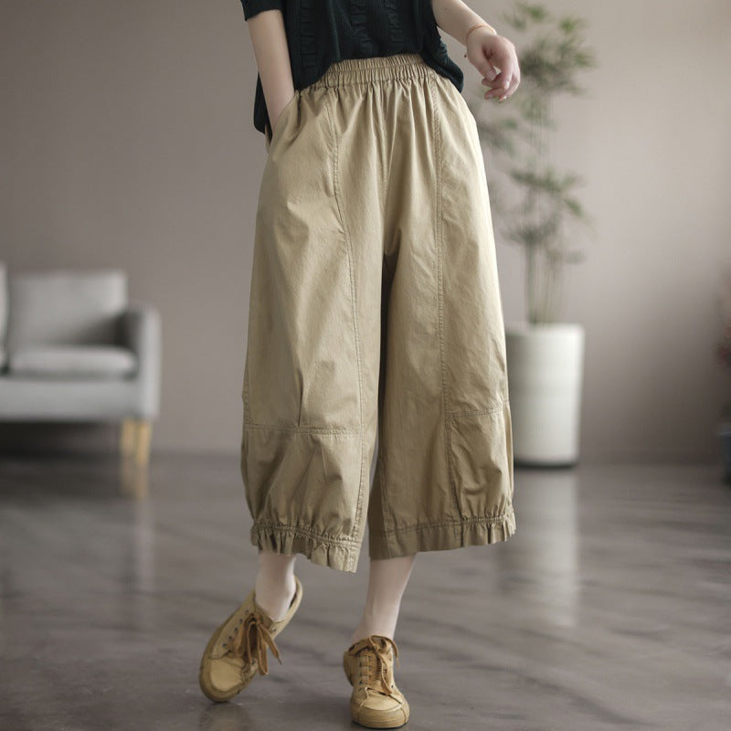 Plus Size All-matching Youthful-looking Wide-leg Pants