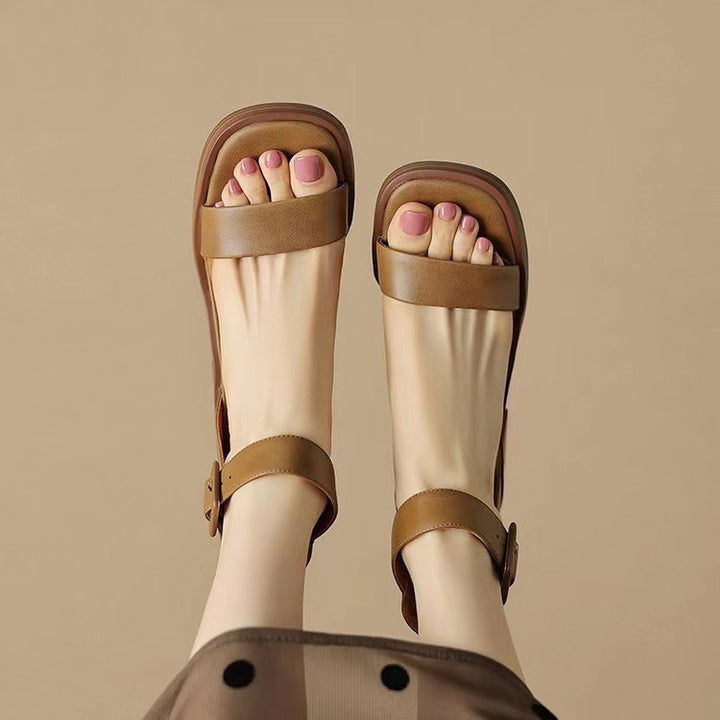Retro Ankle-strap High Heels Women's Platform