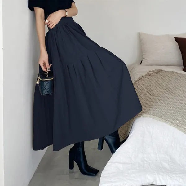 Women's Elastic Waist Fashion Pleated Loose Dress