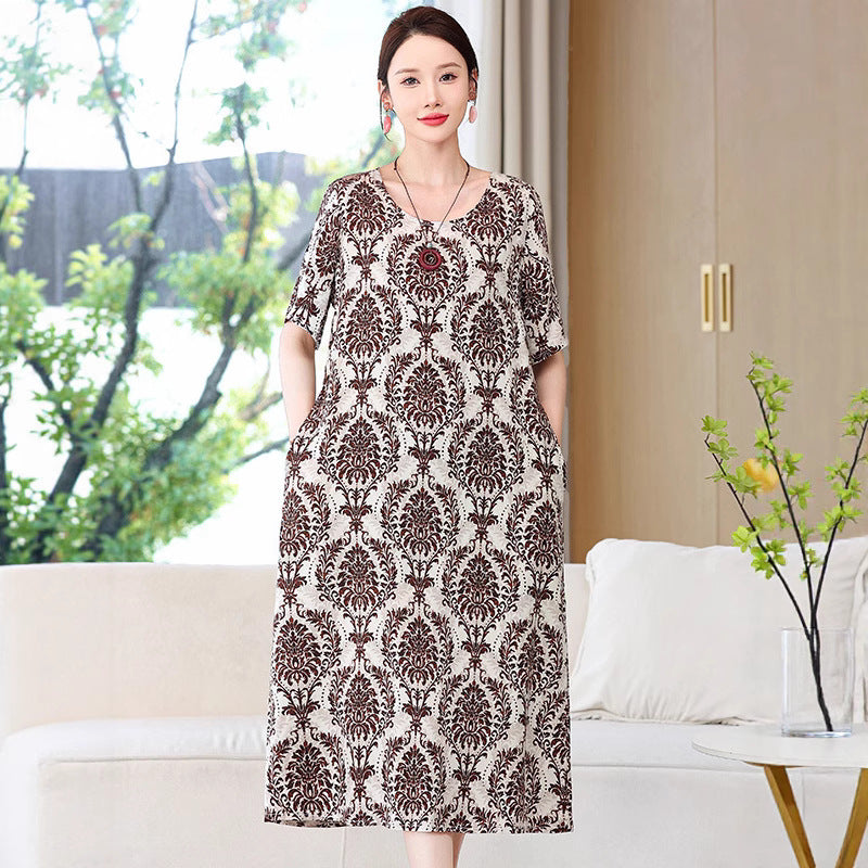 Middle-aged Mom Dress Homewear Outerwear