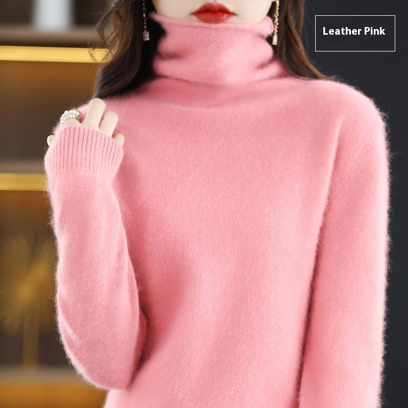 Pullover Short Mink Wool Knitted Sweater Bottoming Shirt