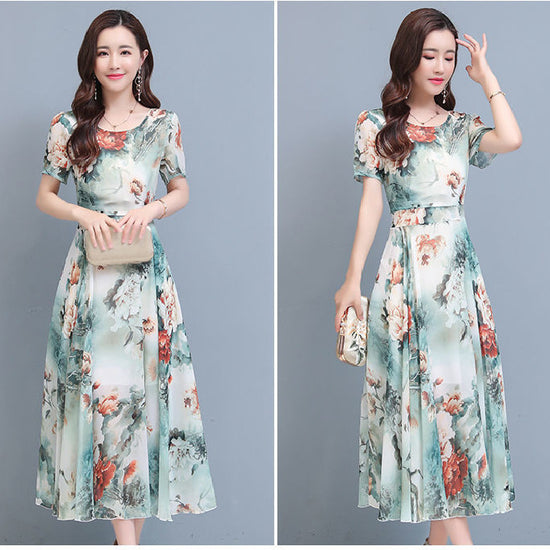 Elegant Floral Fashion Dress Women's Summer Fashion