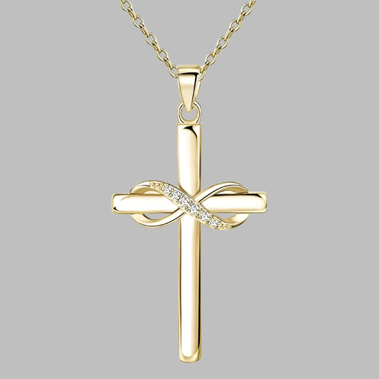 Cross With Infinity Sign Pendant Necklace For Women