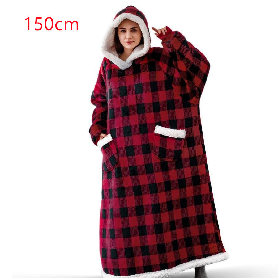 Winter TV Hoodie Blanket Winter Warm Home Clothes Women Men